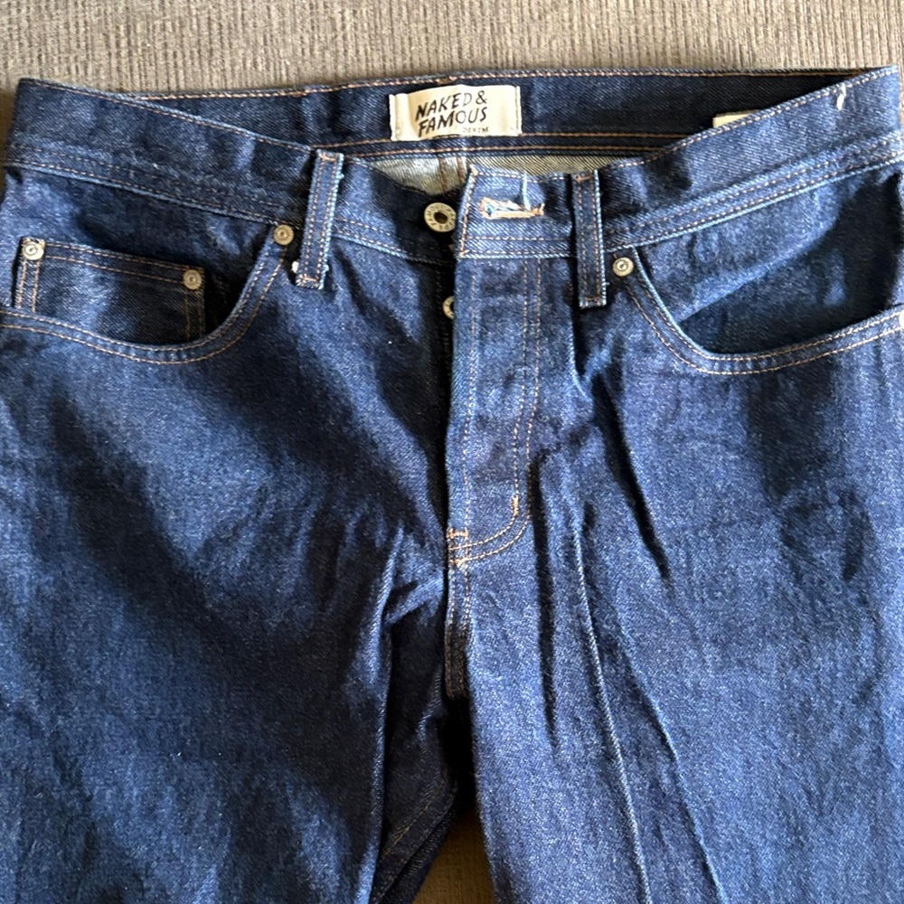 Naked & Famous Denim Deep Indigo Straight Jeans